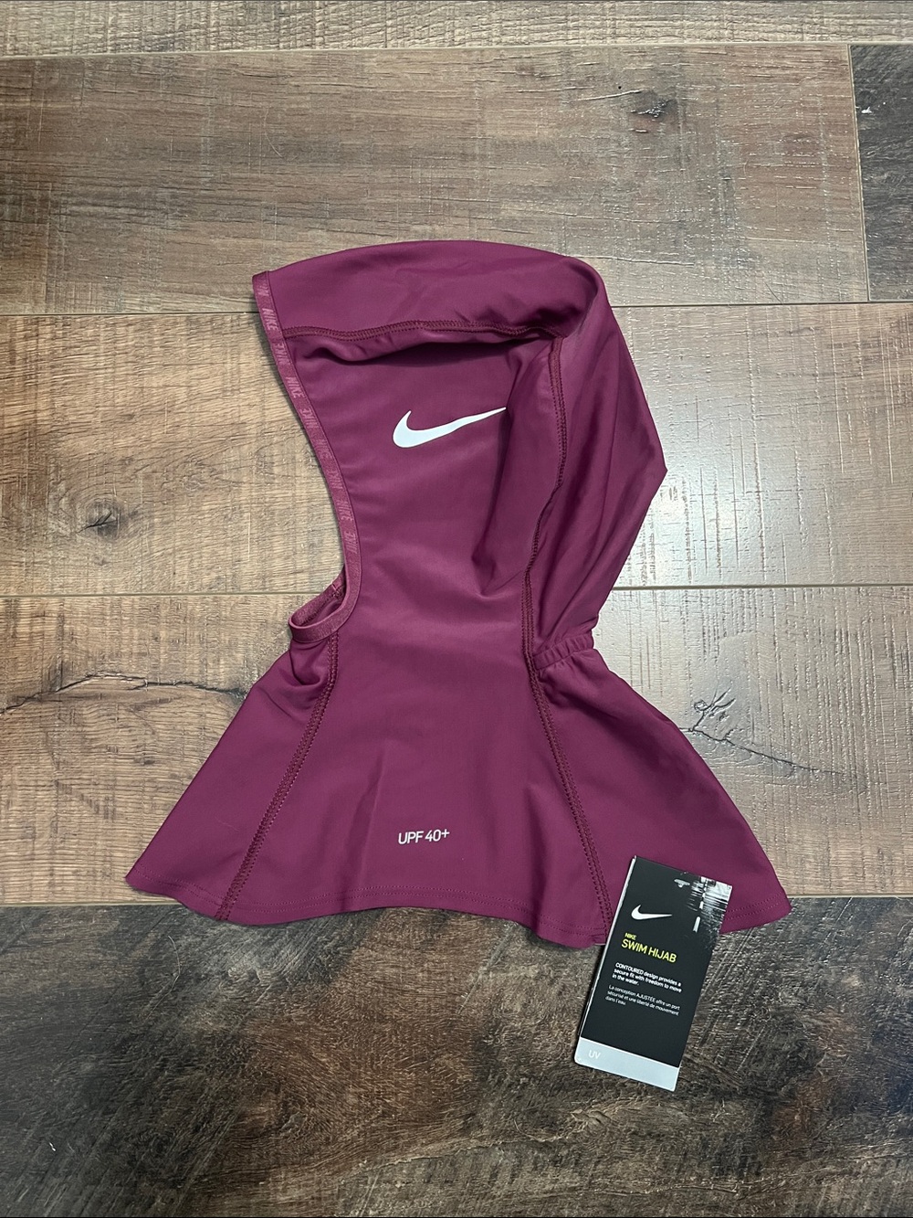 NWT Nike Women's UPF 40+ Swim Hijab- Burgundy